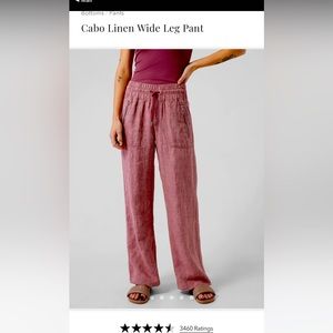 Athlete wide leg linen pants size 12. NWT